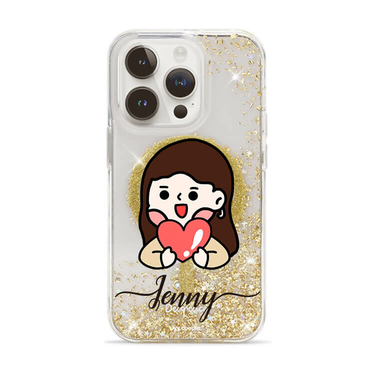 【插畫聯名】挖系小y 香檳金貝拉殼 (MagSafe) - iPhone客製化防摔手機殼