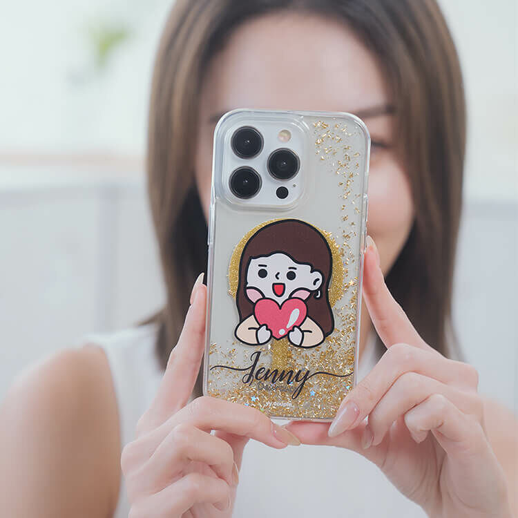 【插畫聯名】挖系小y 香檳金貝拉殼 (MagSafe) - iPhone客製化防摔手機殼