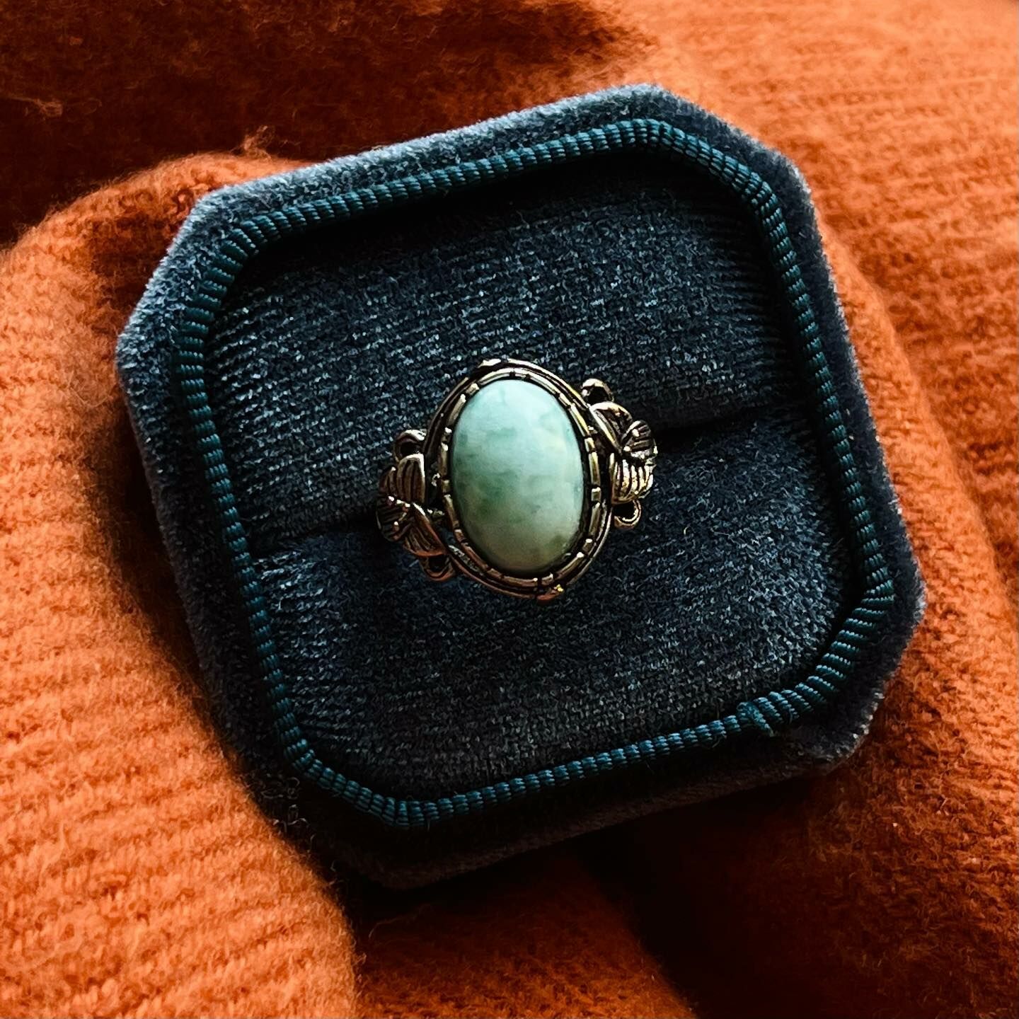 [原石] 拉利瑪海紋石 水晶戒指