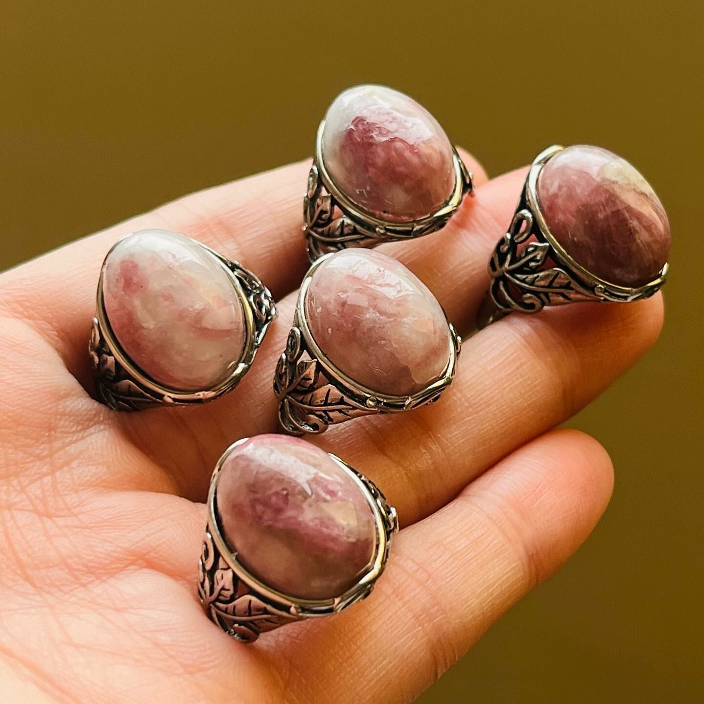 [原石] 粉紅碧璽 925銀戒指