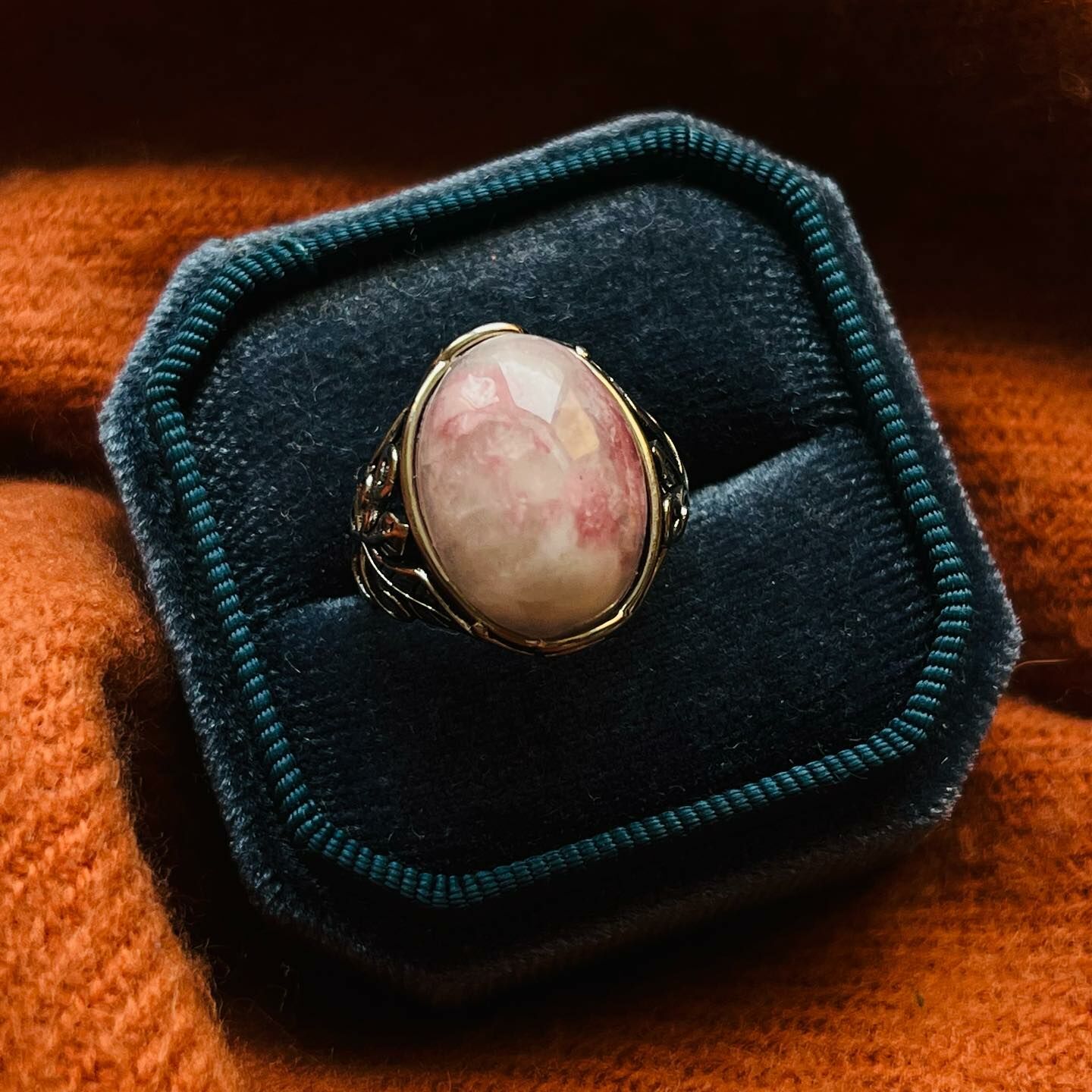 [原石] 粉紅碧璽 925銀戒指