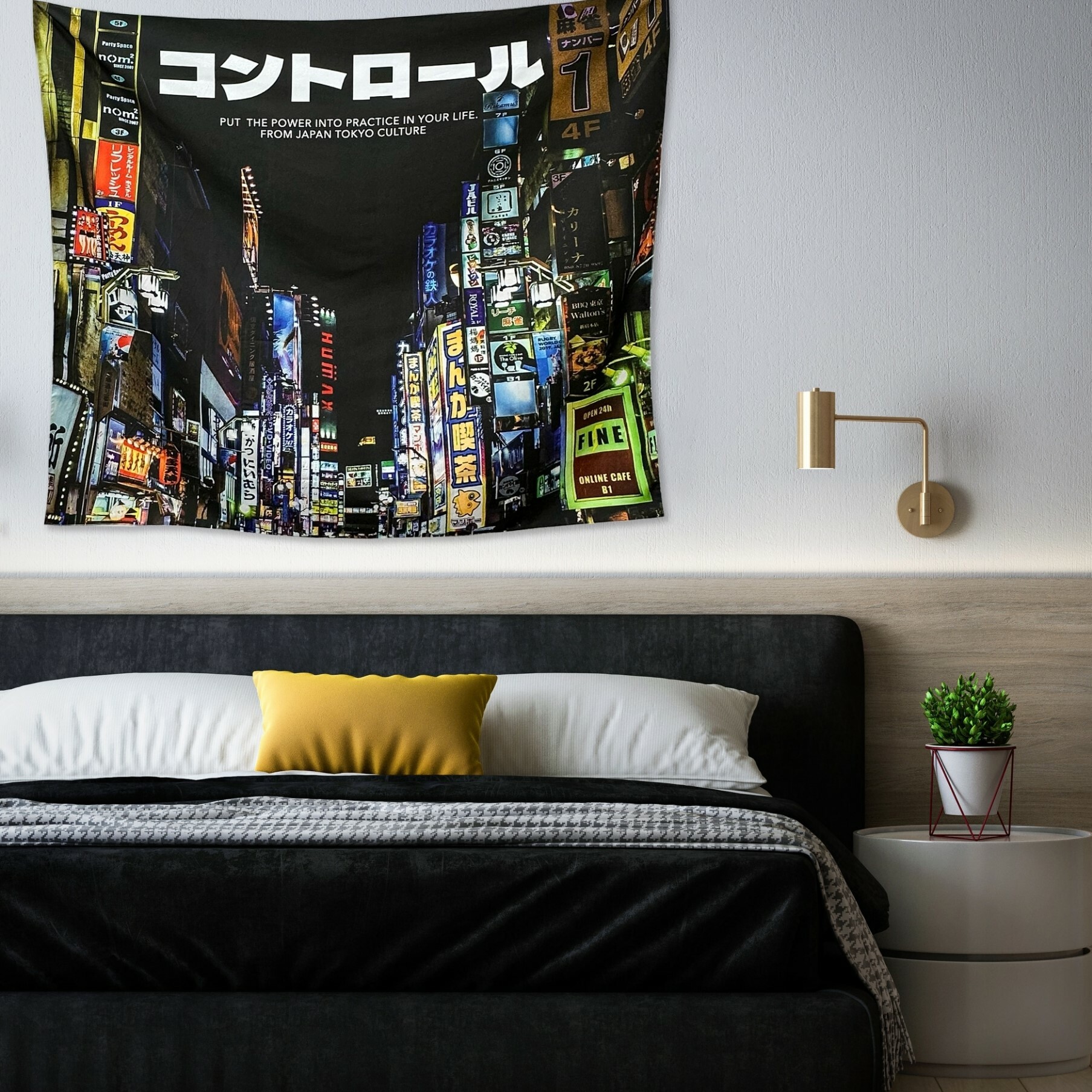 XC 裝飾掛布-東瀛夜街景