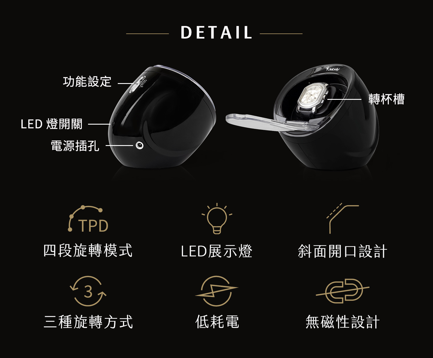 Jebely 單錶手錶上鍊盒，六大特點一次看