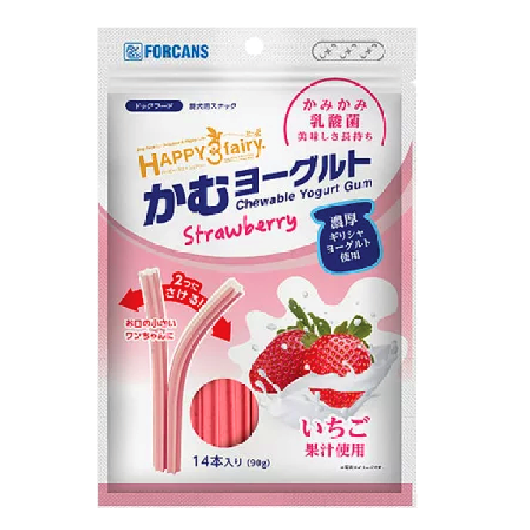 Forcans Happy 3 Fairy乳酸菌潔齒條-士多啤梨14本入 90g(FCS-5429)