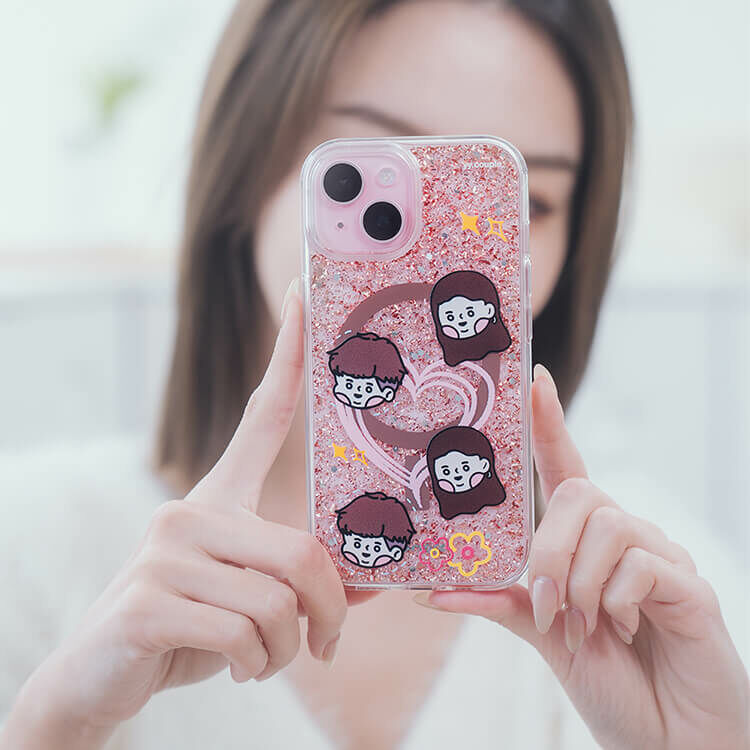 【特惠款】【插畫聯名】挖系小y 飄移小y (MagSafe) 玫瑰金貝拉殼