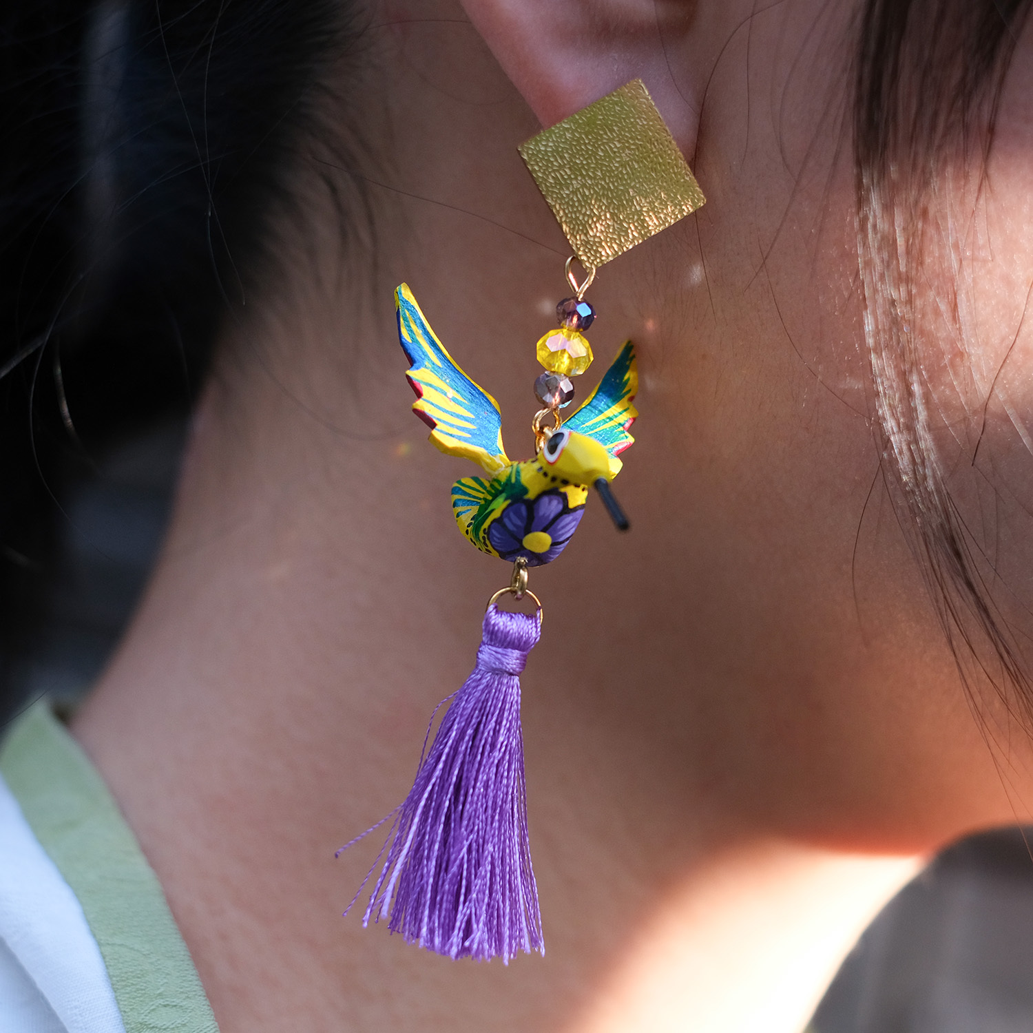 神獸手工木刻耳環｜Puebla 18｜墨西哥