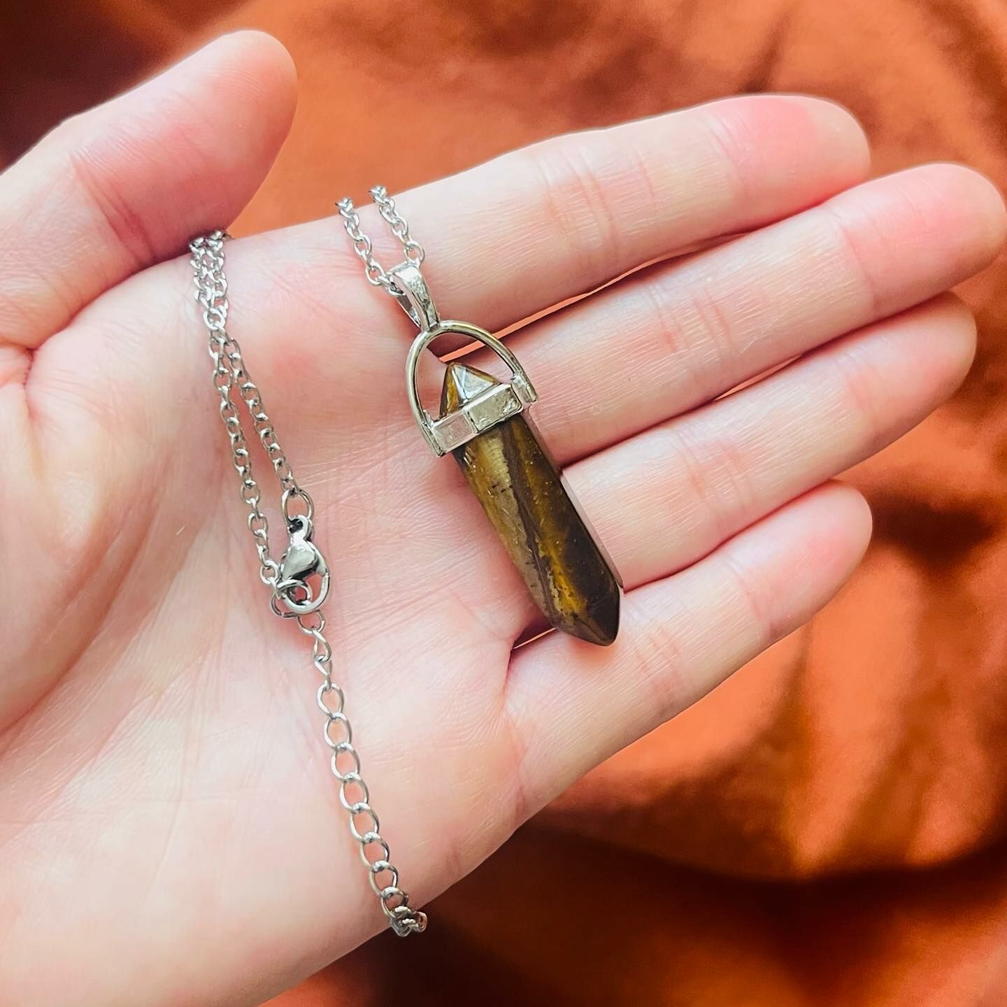 [原石] 黃虎眼石 水晶項鍊