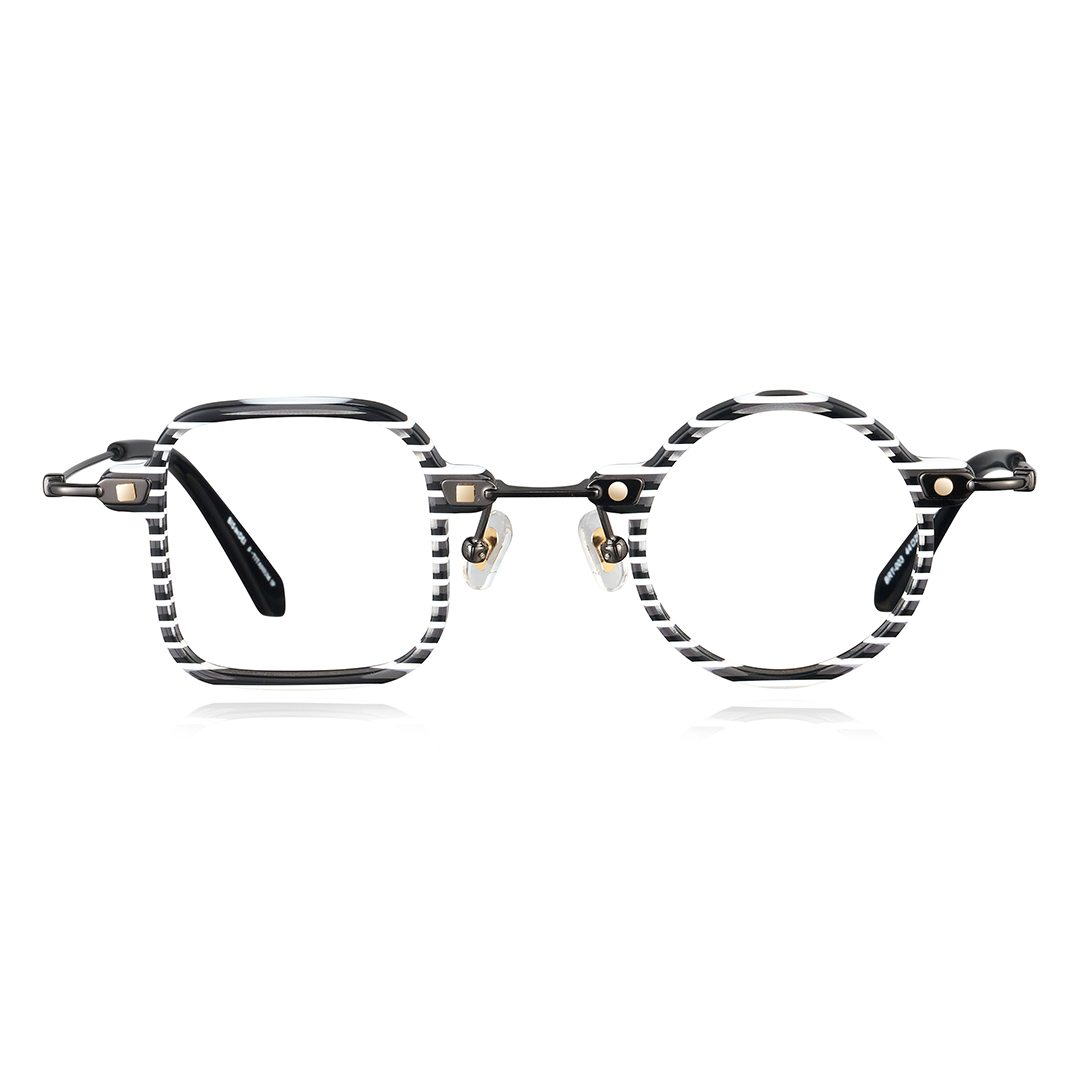 設計師不對稱造型框眼鏡-五色可選