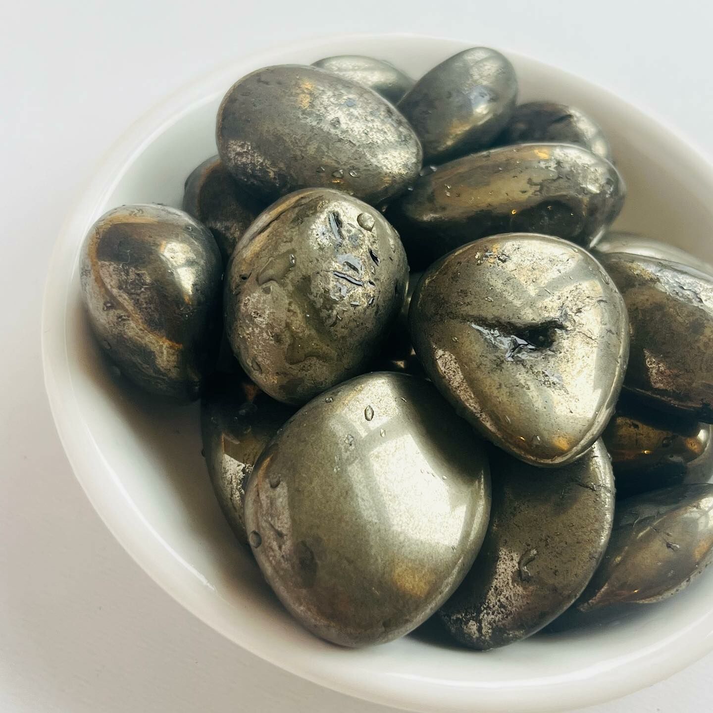 [原石] 黃銅礦 水晶滾石