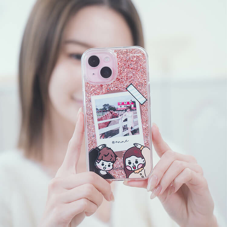 【插畫聯名】挖系小y 幸福情人 (MagSafe) 玫瑰金貝拉殼 - (訂製名字) iPhone客製化手機殼