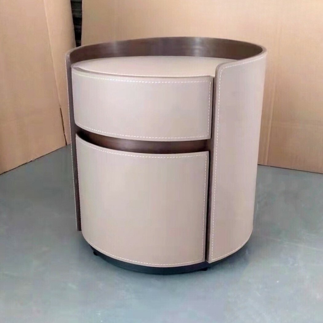 澤凱里 | 雙抽鞍皮 | 床頭櫃