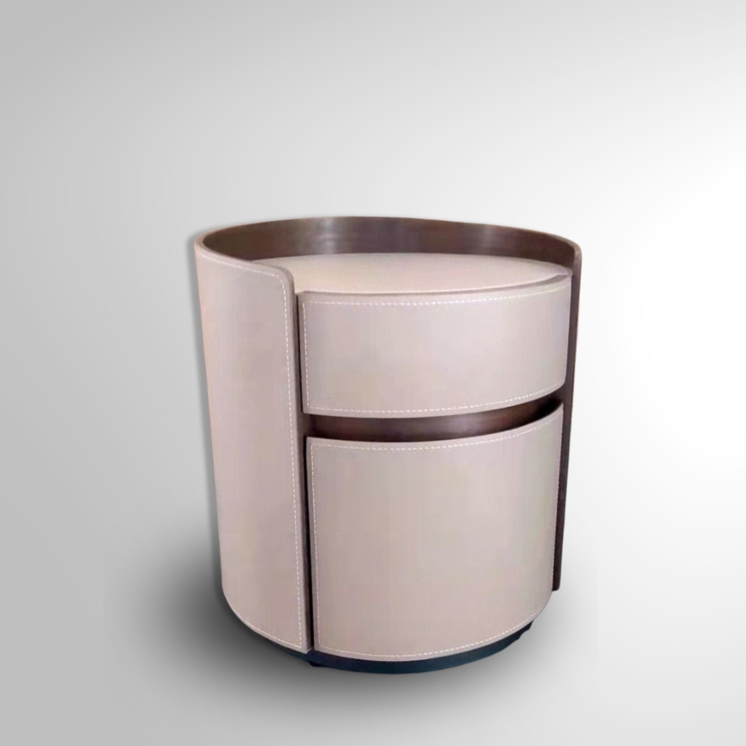 澤凱里 | 雙抽鞍皮 | 床頭櫃