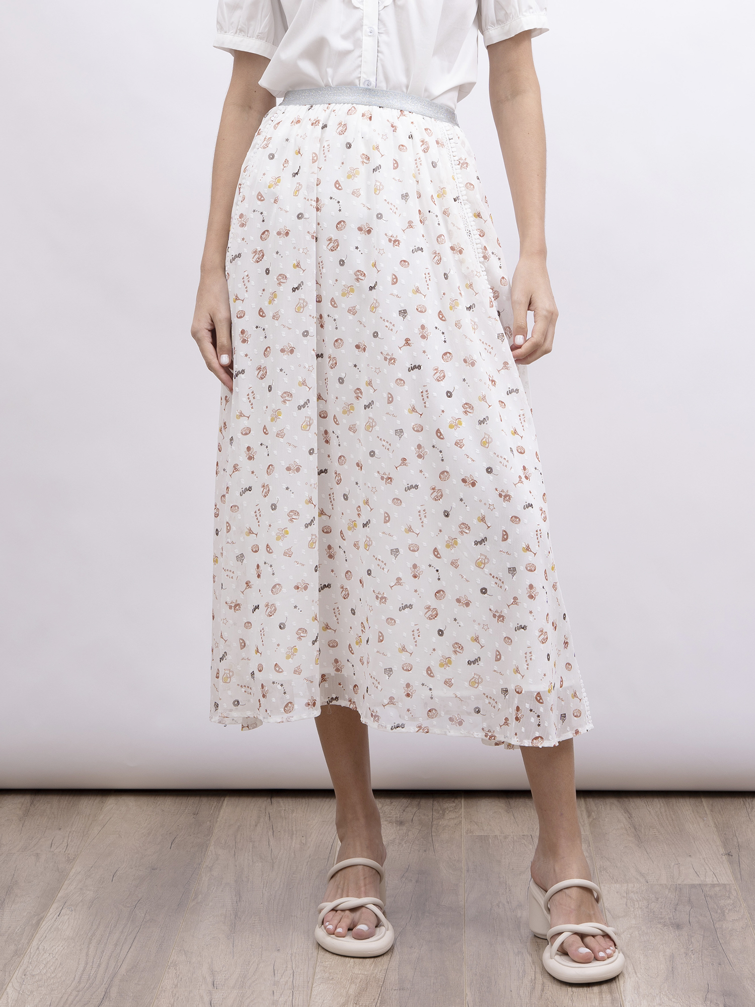 mi-tu 印花半身裙