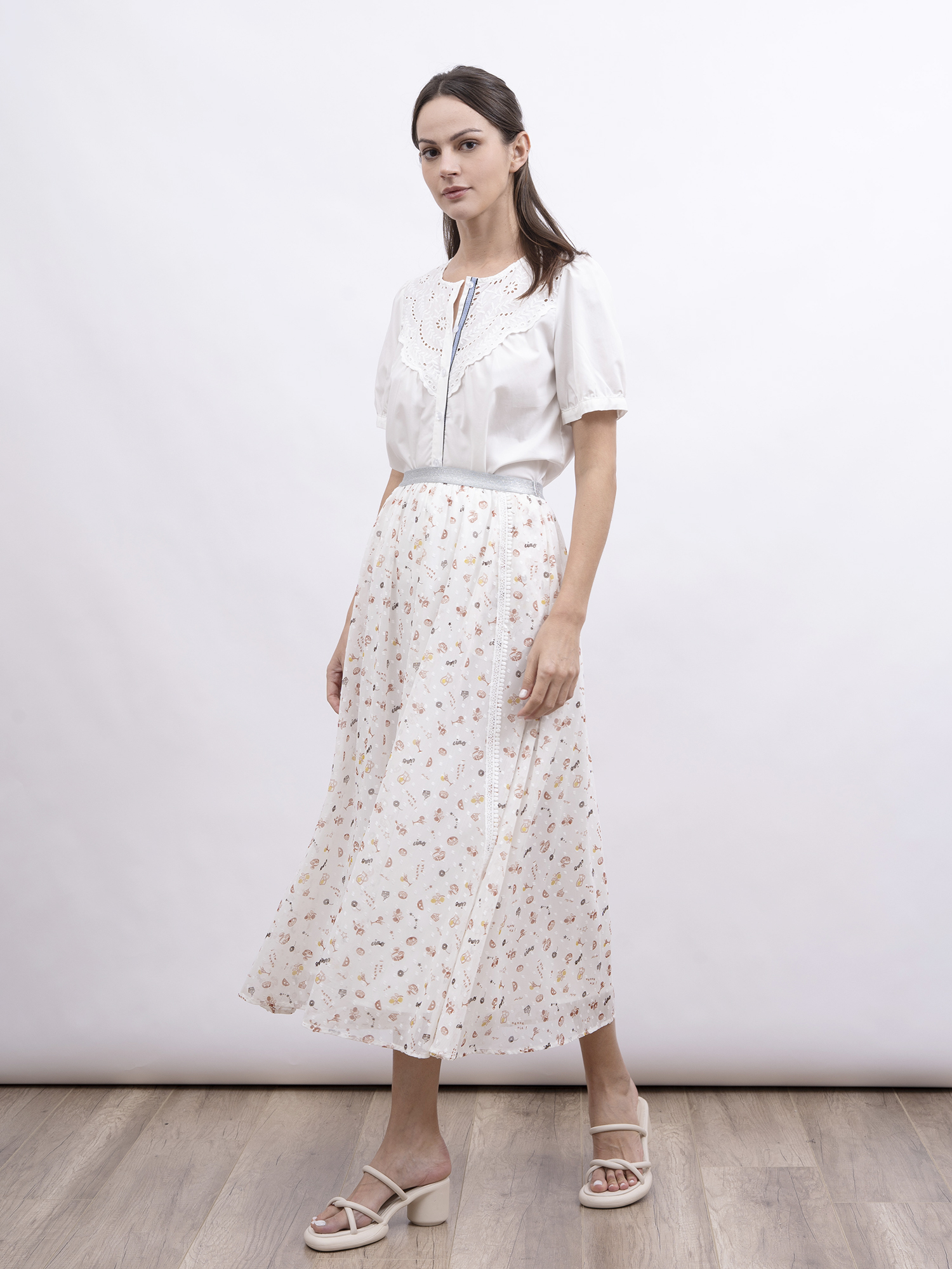 mi-tu 印花半身裙