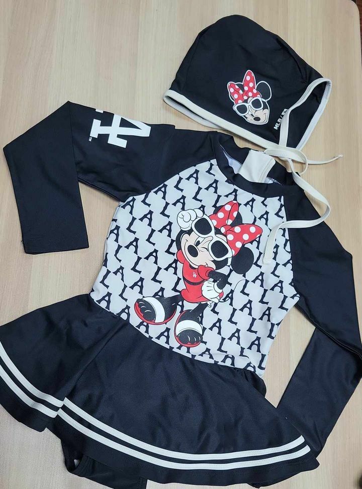 🇰🇷 韓國 MLB 米奇系列 小女童連身泳衣<此為清貨價貨品不設退換> (K5/MLB192)