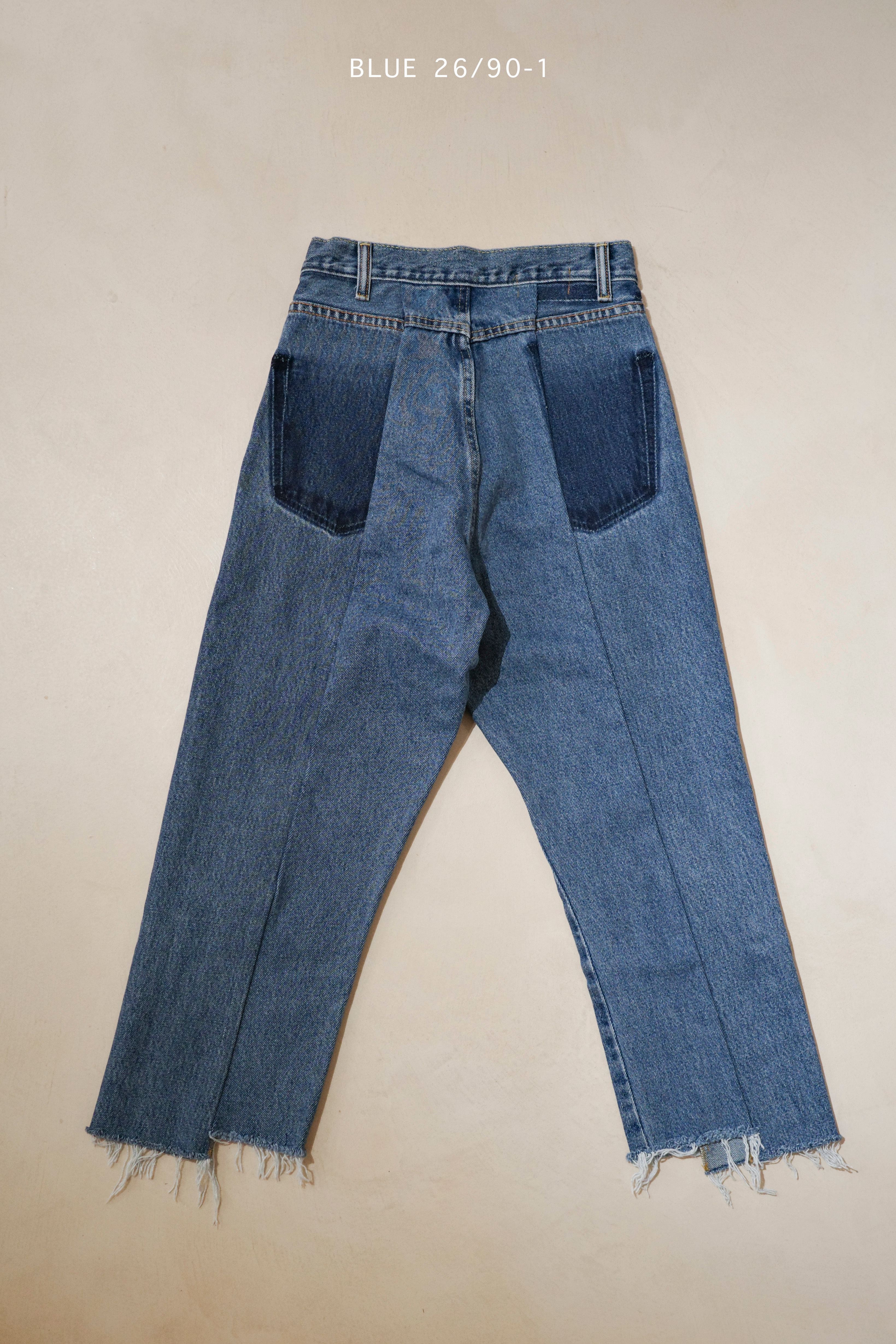 77 CIRCA VERTICALLY CUT BACK DENIM PANTS (2色)