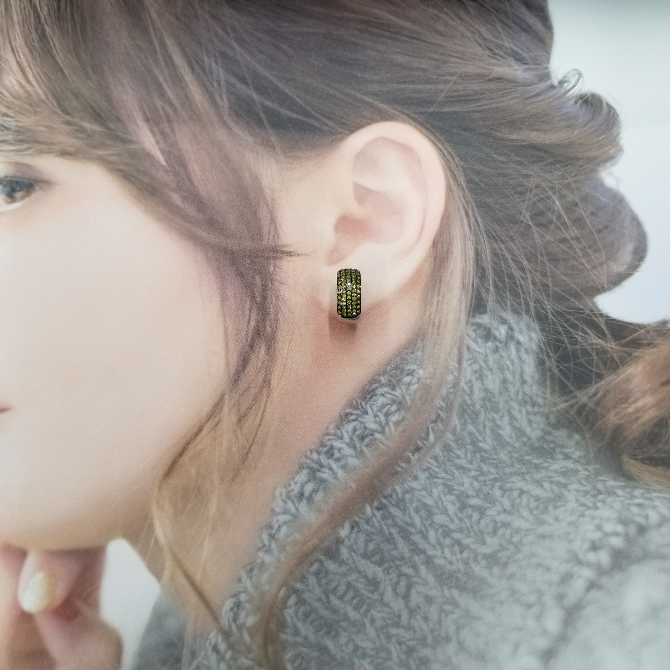 14K Gold 0.65ct Diamond Hoop Earrings