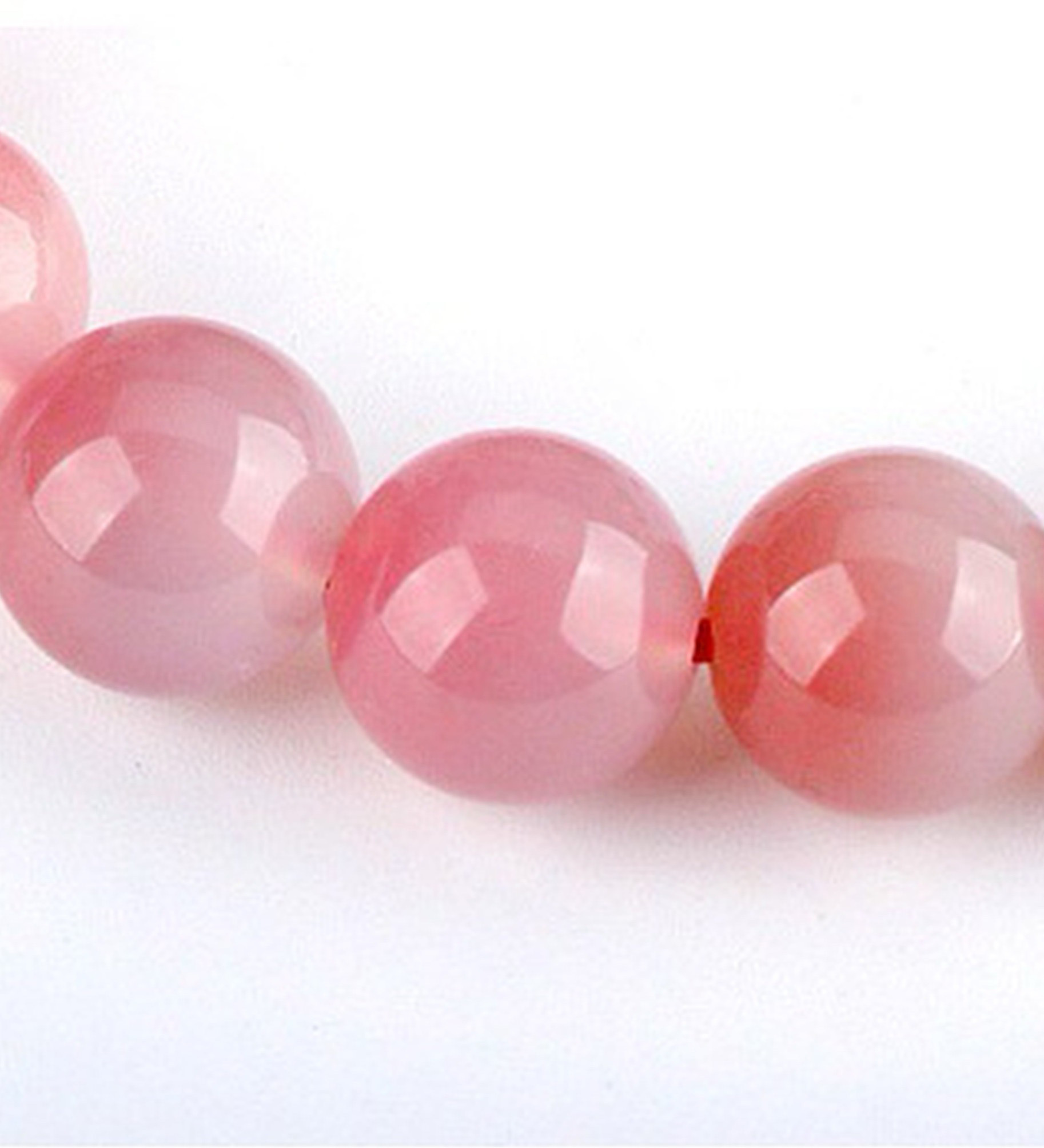 【藏寶】聚寶盆漸變粉色鹽源瑪瑙水晶手鍊/水晶手串