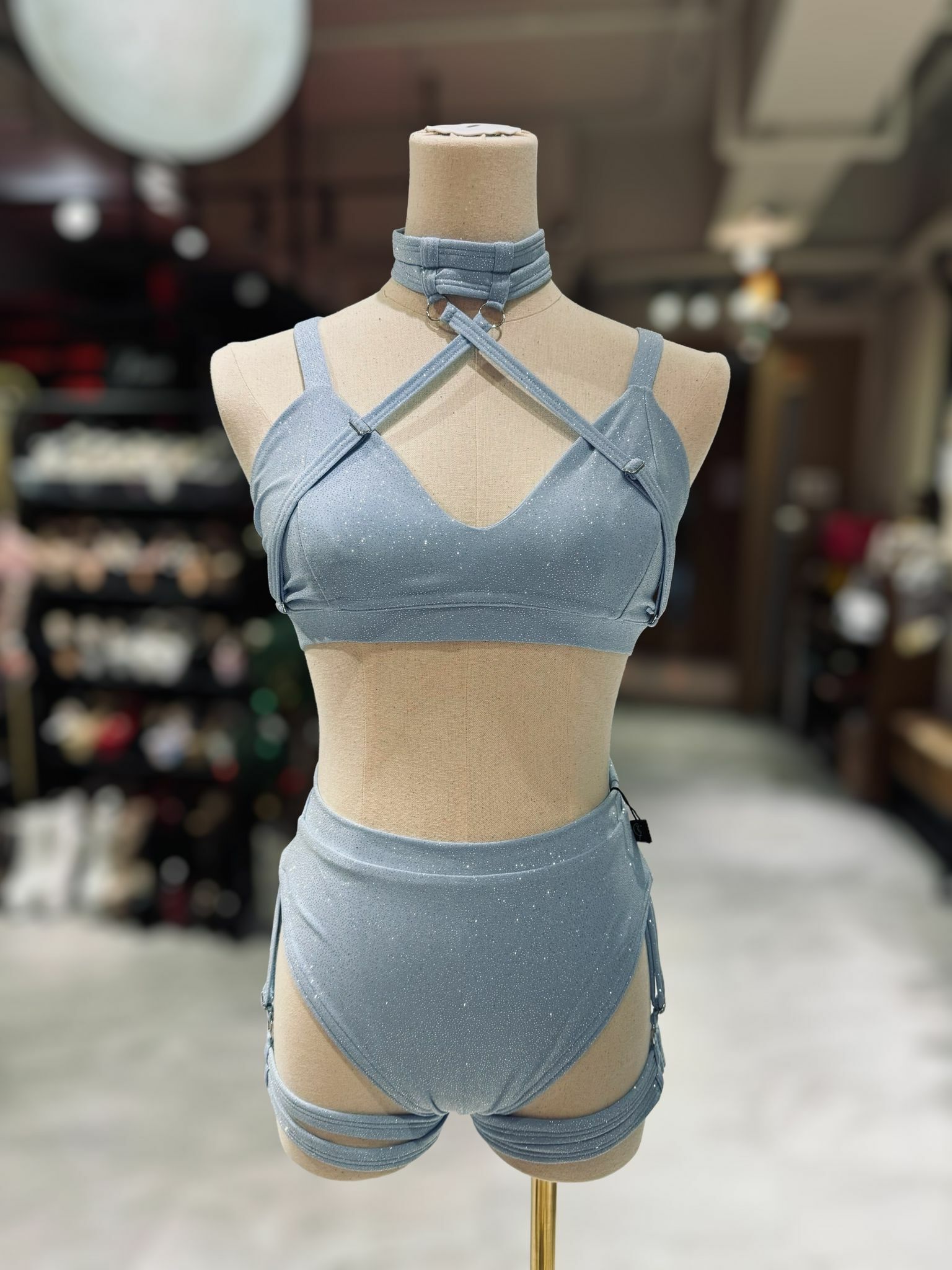 GLITTERY SPOOKY SET-BABY BLUE