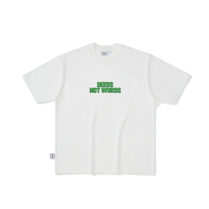 LAPRIMA 浮雕標語印花圓領短TEE