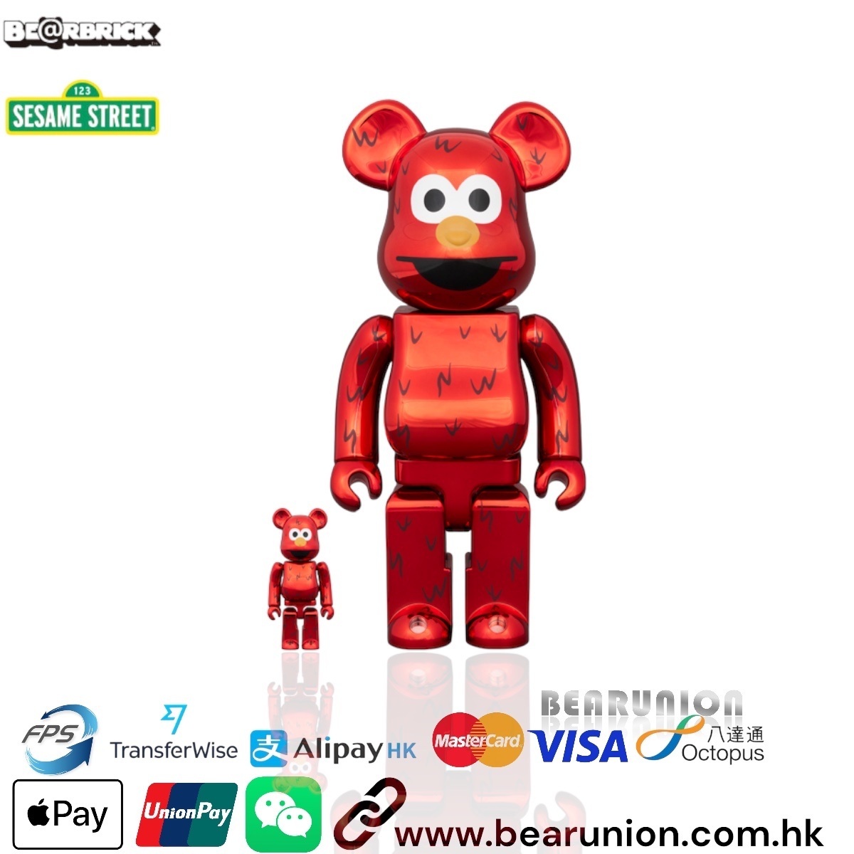 BE@RBRICK × SESAME STREET エルモ 400% ペアセット（BE@RBRICK