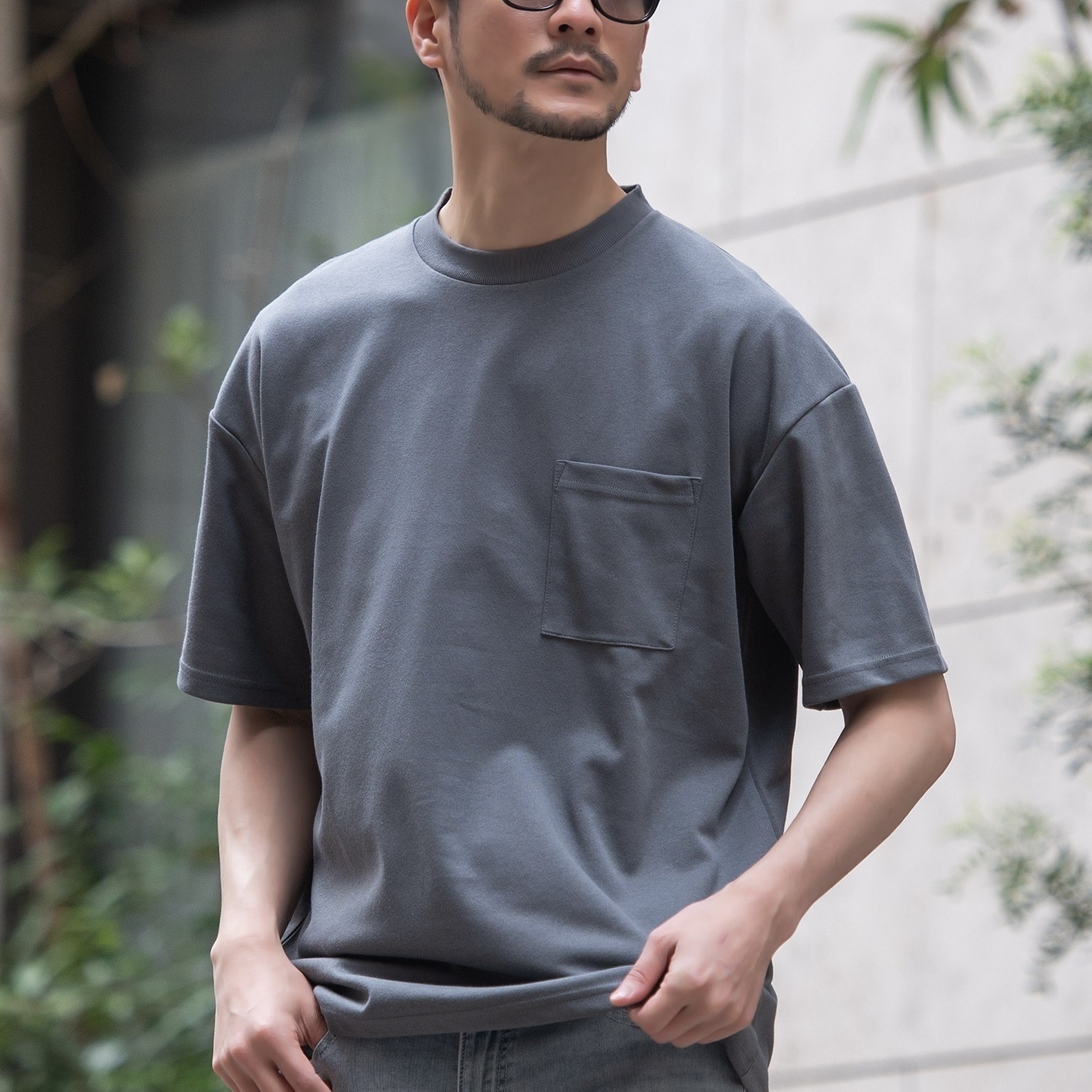 Goodwear Japan USA Cotton 吸水速乾 Pocket Big Tee