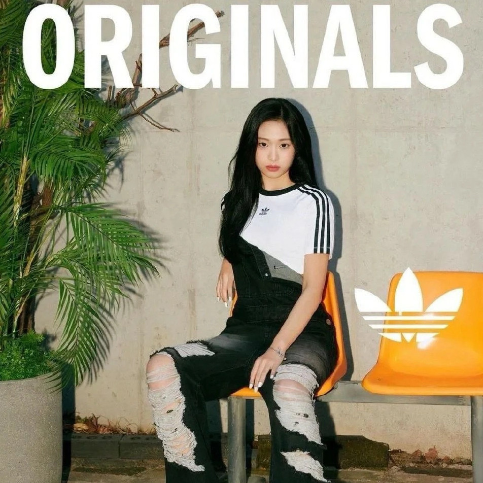 ADIDAS BABY TEE 短版 短T 短袖 貼身 三葉草 BABYMONSTER同款 白 IP0662 黑 IU2532 / 調貨