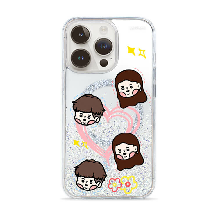 【插畫聯名】挖系小y 飄移小y (MagSafe) 閃耀鏡面殼 - (訂製名字) iPhone客製化手機殼