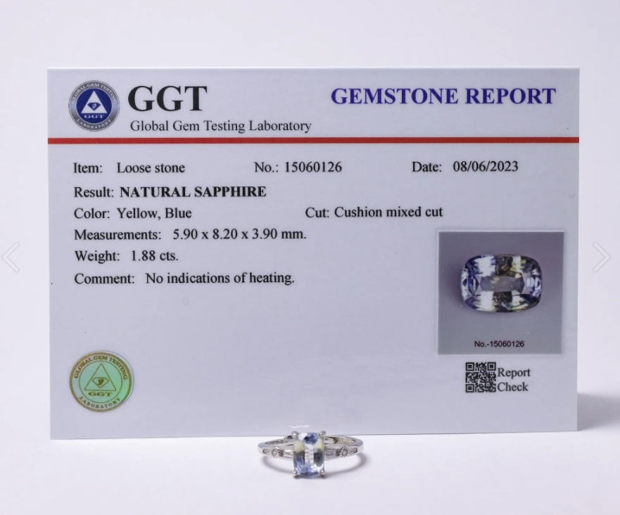 藍寶石鑑定證書