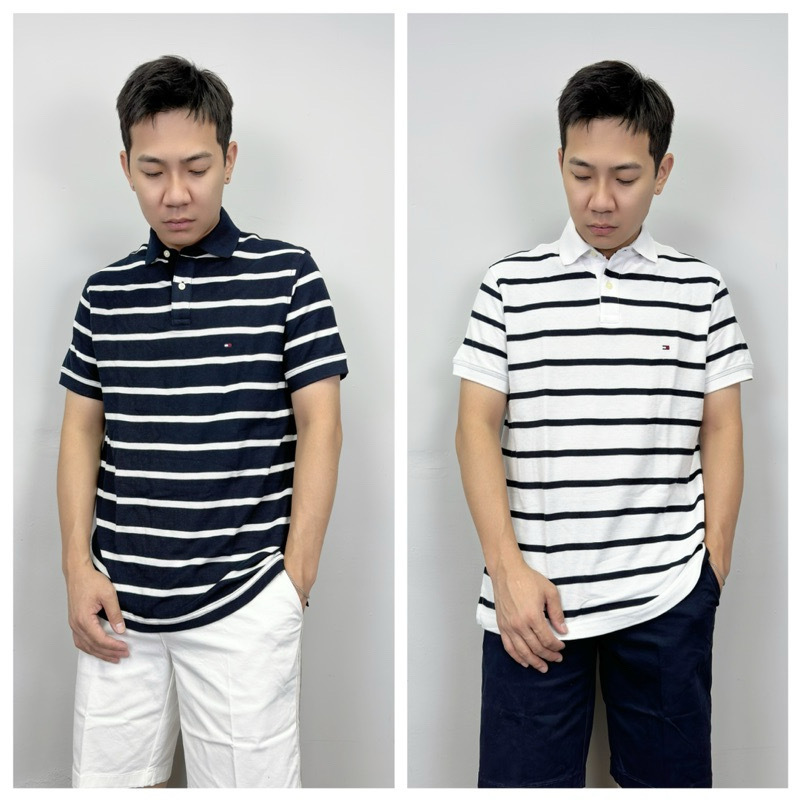 Tommy Hilfiger 橫條紋 polo衫 短袖上衣