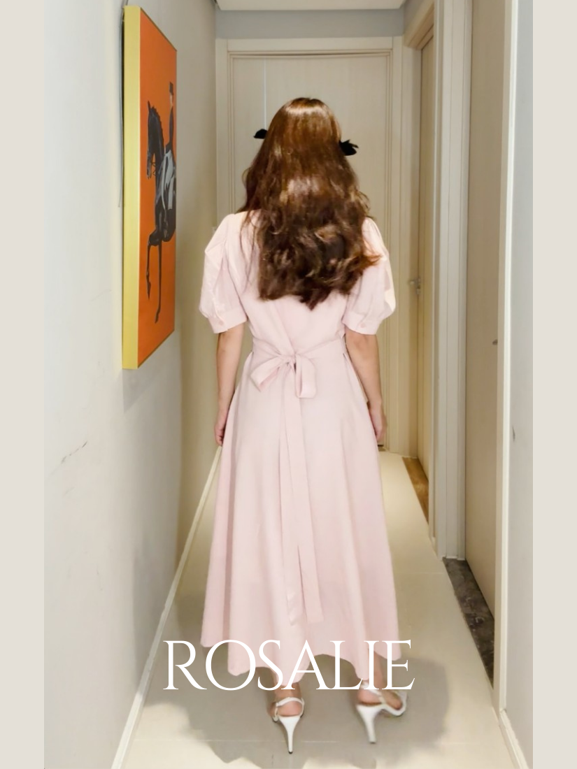 [現貨] Freya排釦公主袖A字洋裝 [ 2色 / Free ]