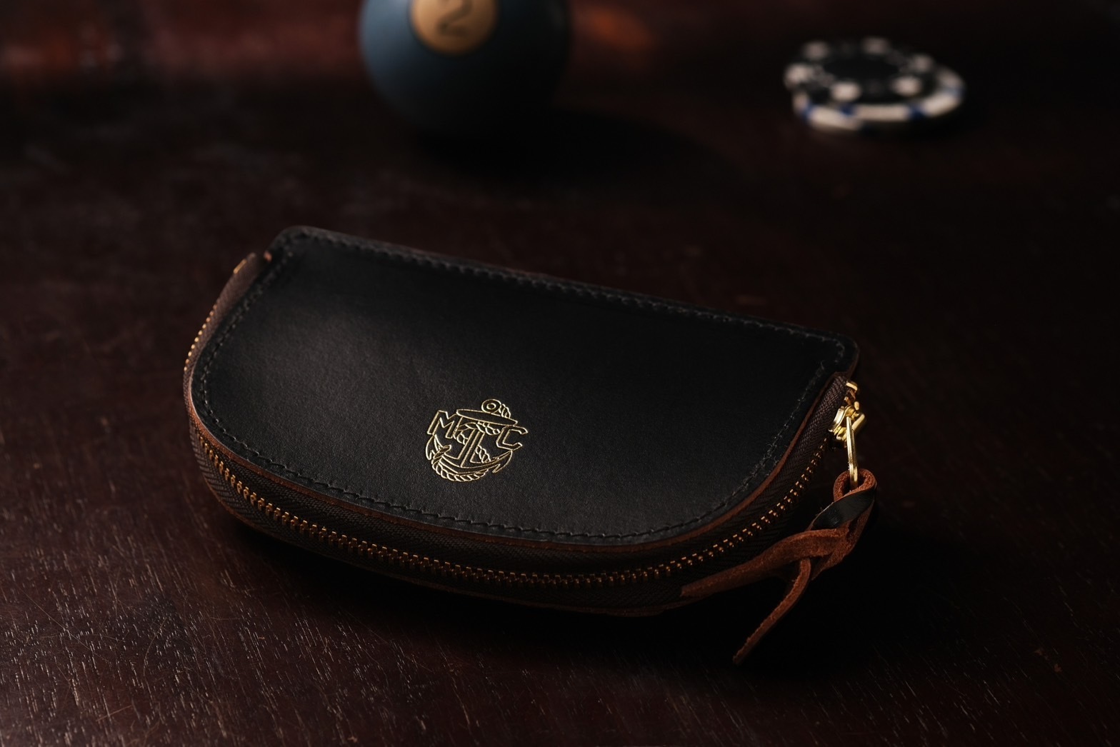 METALIZE M.S.C海錨燙金拉鍊卡片夾