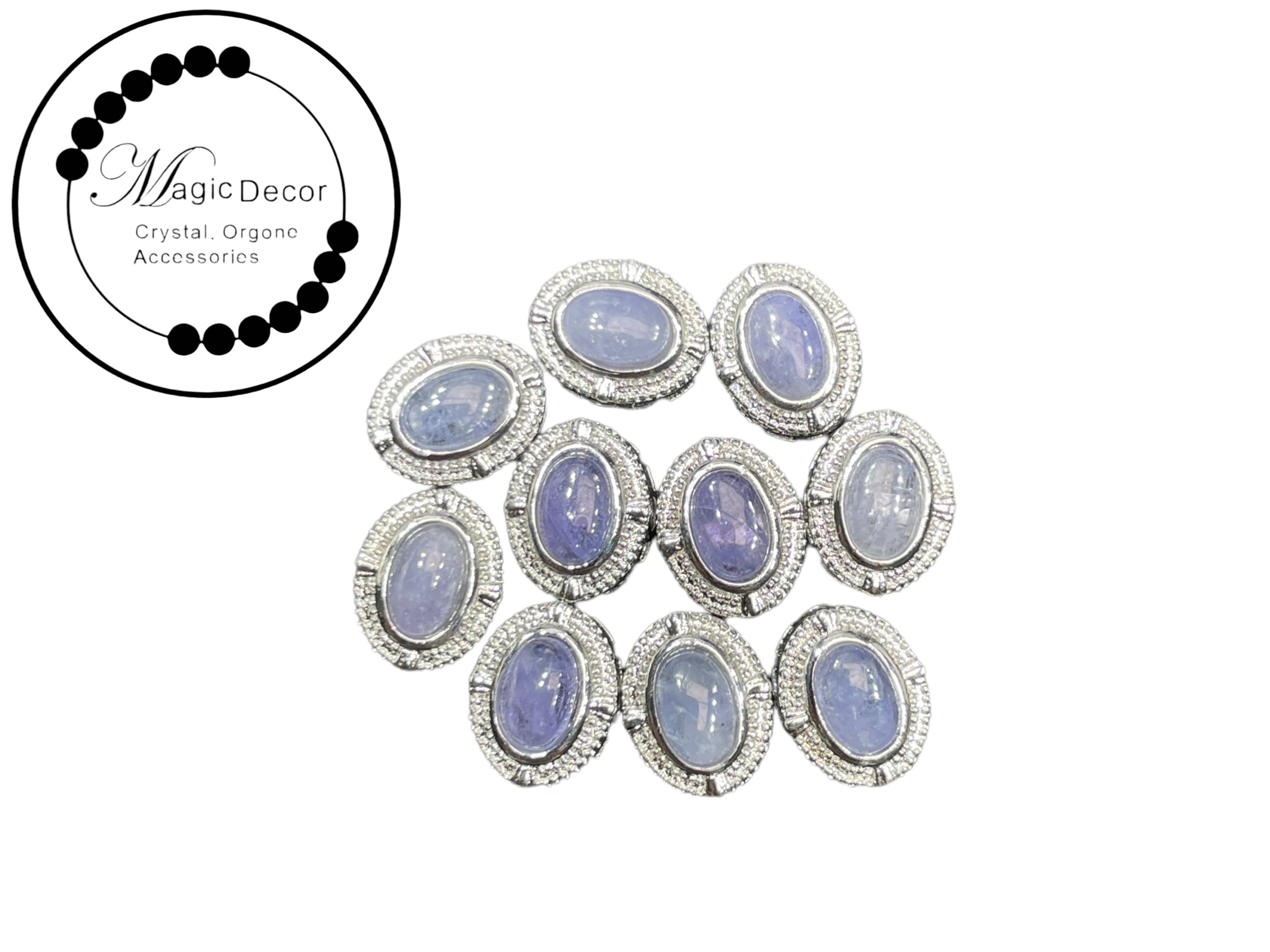 251001 - G76 坦桑石橢圓半銀隔珠1粒