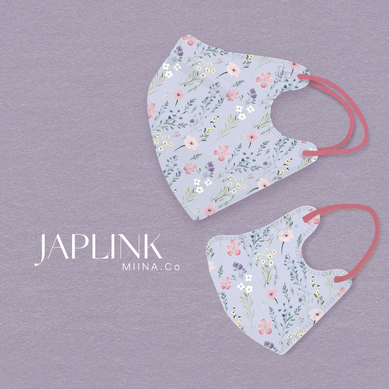 JAPLINK【 VXS 0~3歲 】3D 立體幼童口罩 / 小薰衣草