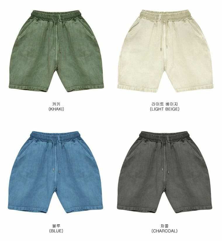 洗水淨色短褲 PEACOCK-078P