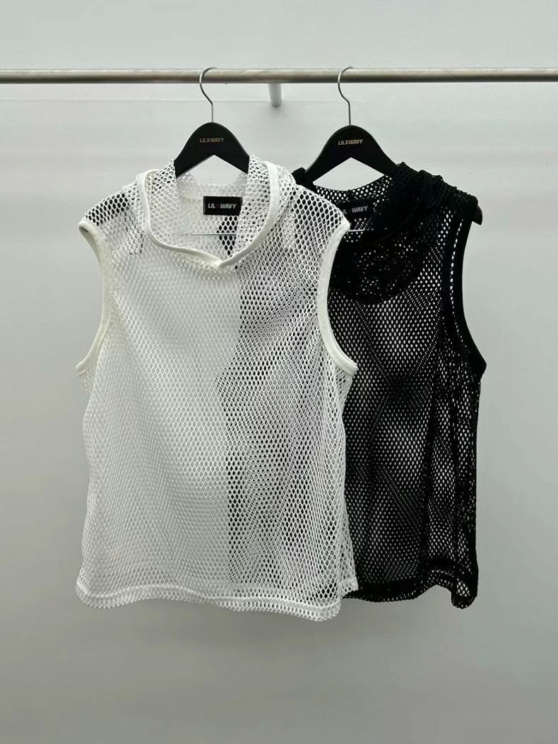 網紋連帽背心 LIL-023V