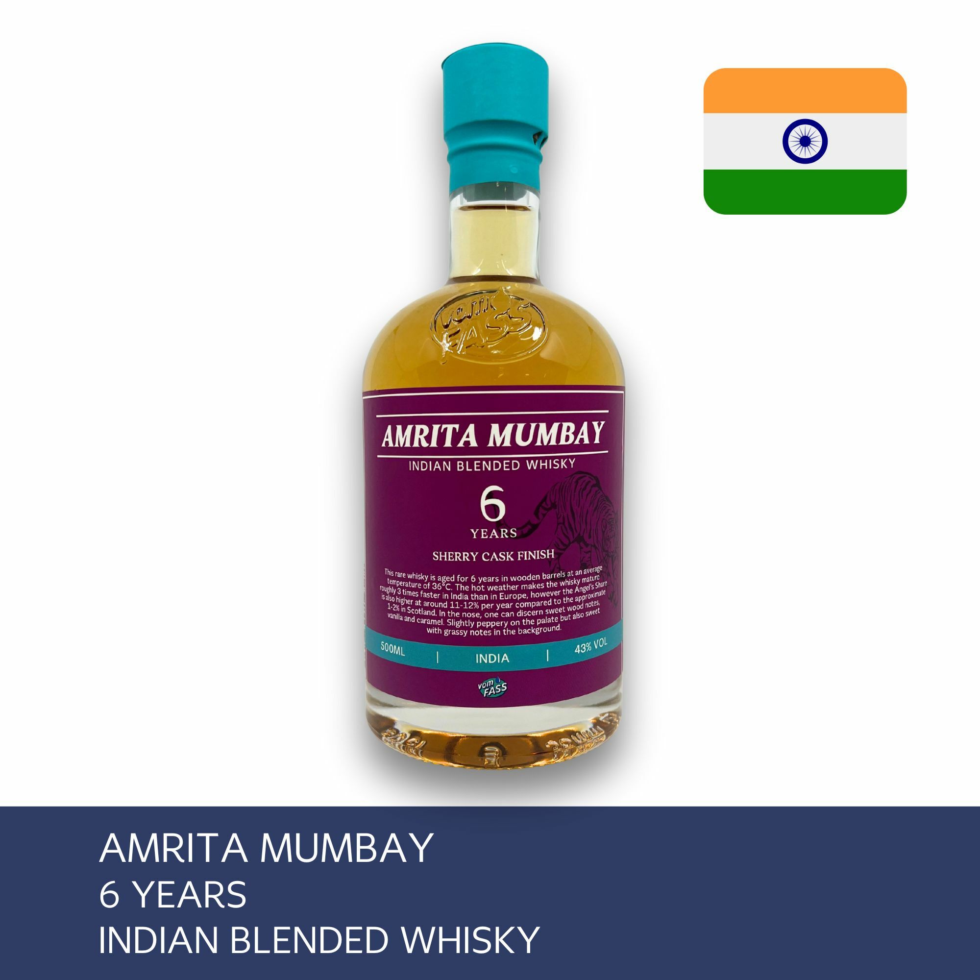 Amrita Mumbay, 6 Years, Indian Blended Whisky