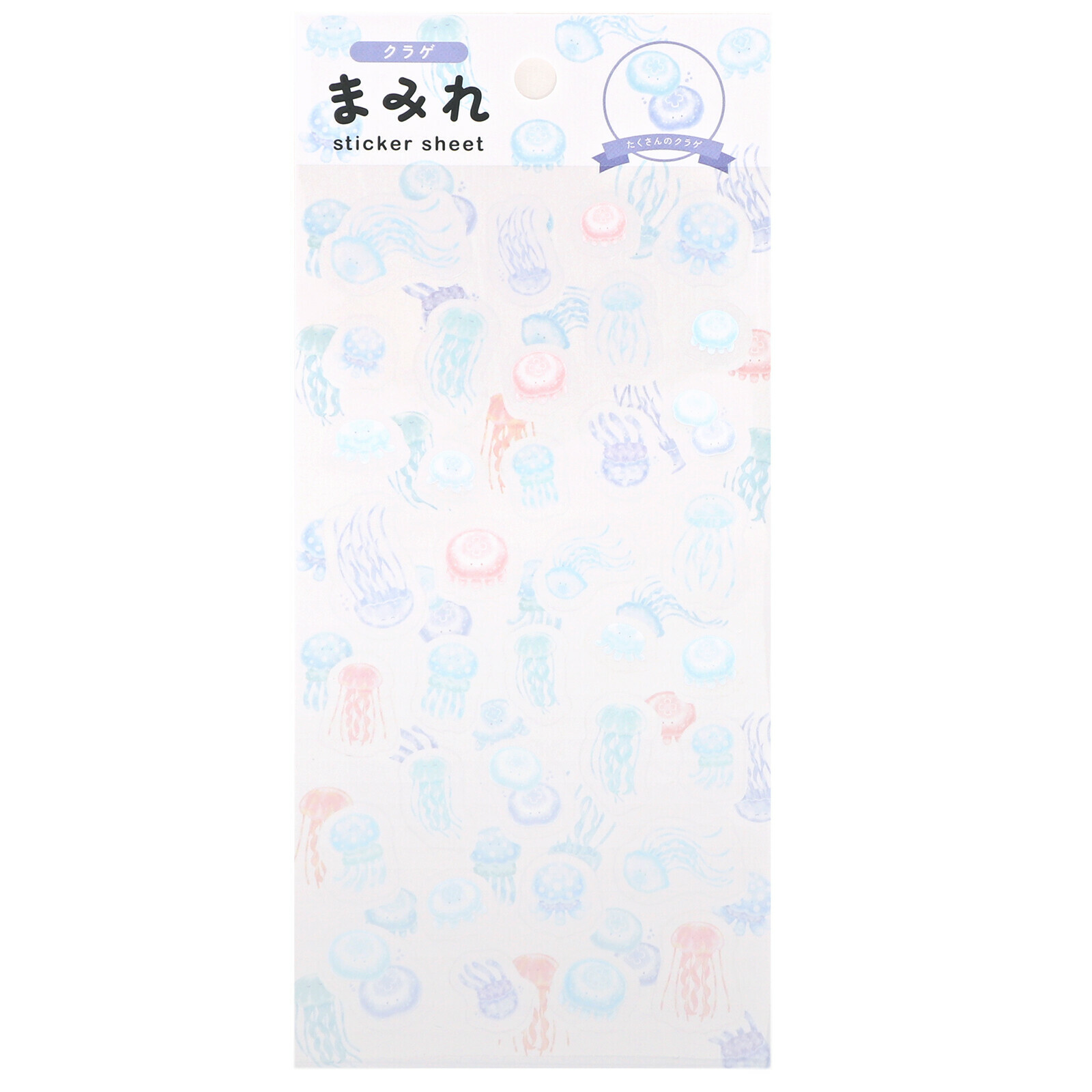 水母 萌動物系列 透明PET貼紙｜日本WORLD CRAFT
