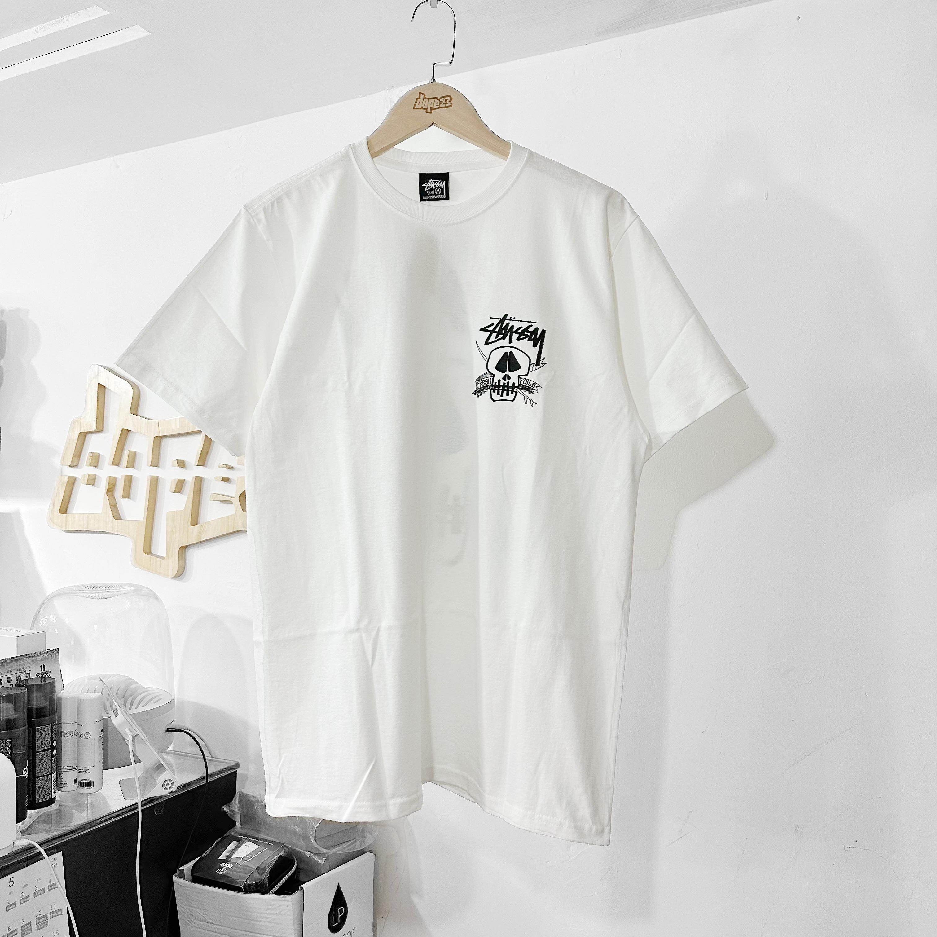STUSSY SS24 FRESH FOILS TEE WHITE