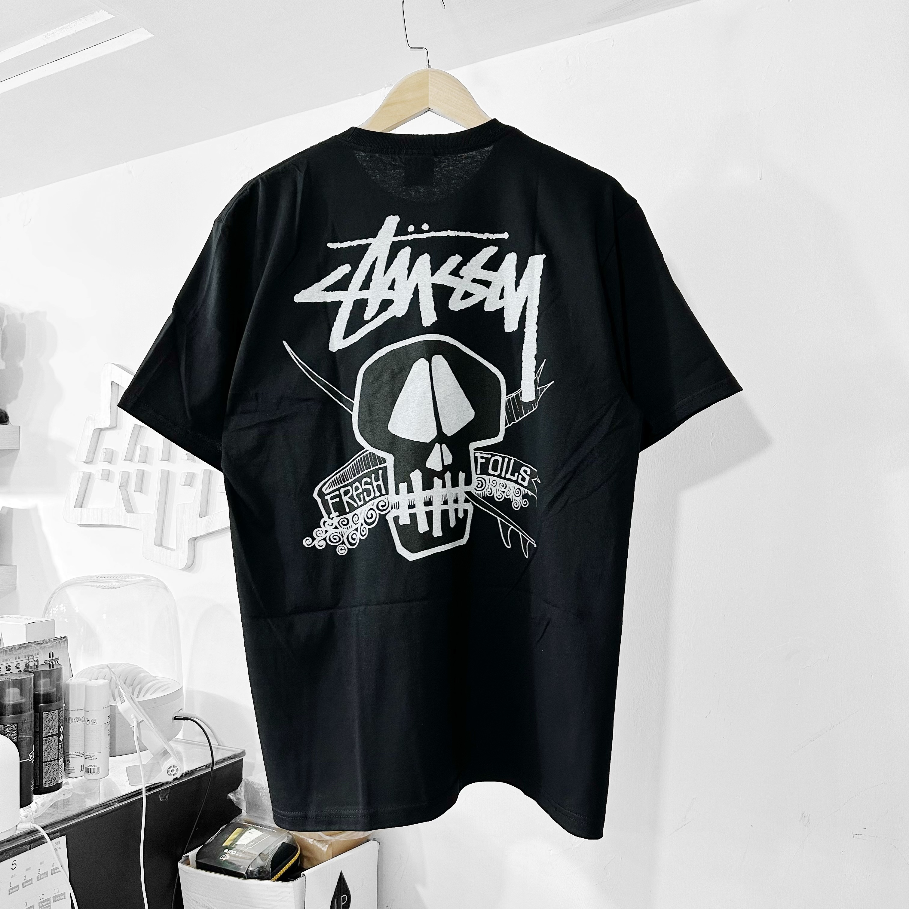 STUSSY SS24 FRESH FOILS TEE BLACK