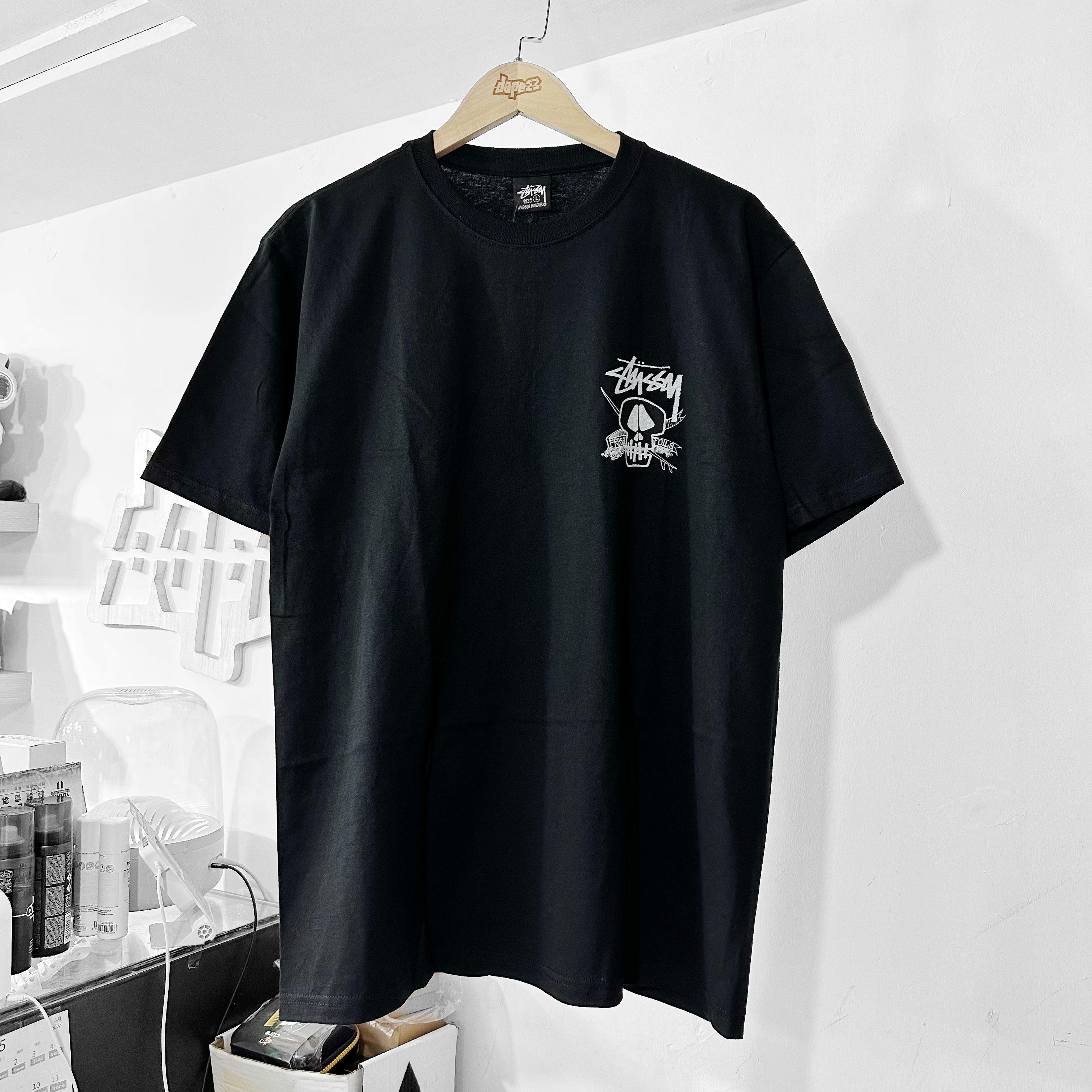 STUSSY SS24 FRESH FOILS TEE BLACK