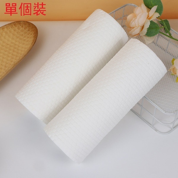 新款（單卷裝/50片）廚房加厚不沾油乾濕兩用紙 懶人抹布（【純白】20*20*50片）
