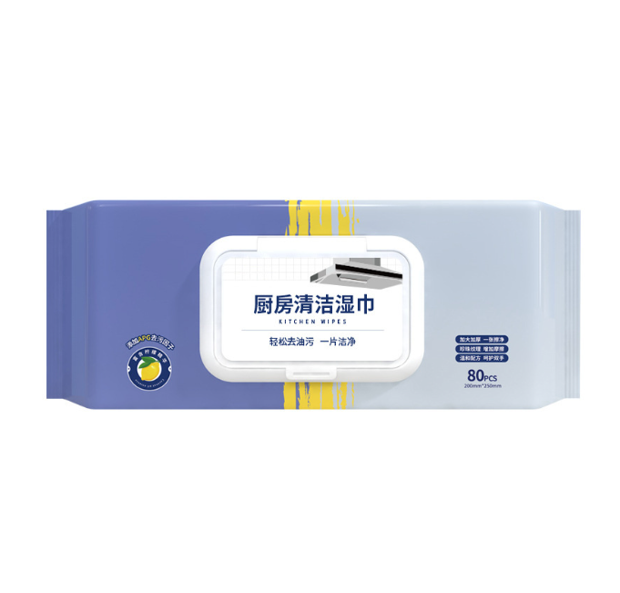 【80pcs】Strong Grease Removal Wet Wipes Disposable Kitchen Cleaning Wipes Range Hood Cleaning Wipes Dishwashing Cleaning Degreasing Wipes Cooktop Cleaning Wipes Degreasing Wipes