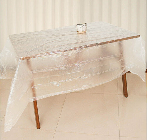 [30 sheets/transparent white] (160*160cm) disposable tablecloth, PE household tablecloth, disposable tablecloth 