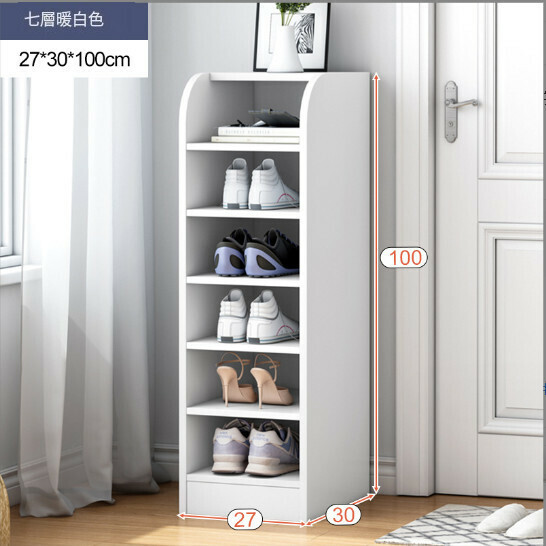New shoe cabinet shoe rack [warm white 100x27]