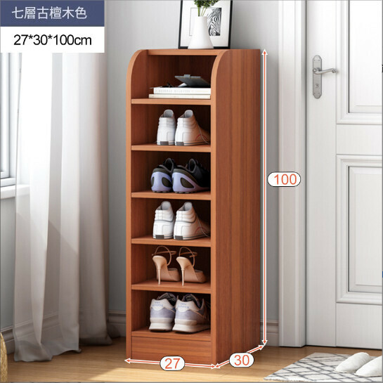 New shoe cabinet shoe rack [ancient sandalwood 100x27]