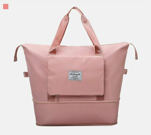 Foldable large-capacity waterproof travel bag【Pink】