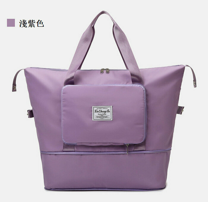 Foldable large-capacity waterproof travel bag【Light Purple】