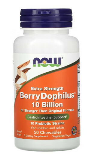 [預購] Now 10種胃腸道益生菌 100億CFU 50片 兒童/成人 BerryDophilus