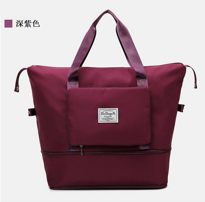 Foldable large-capacity waterproof travel bag [dark purple]